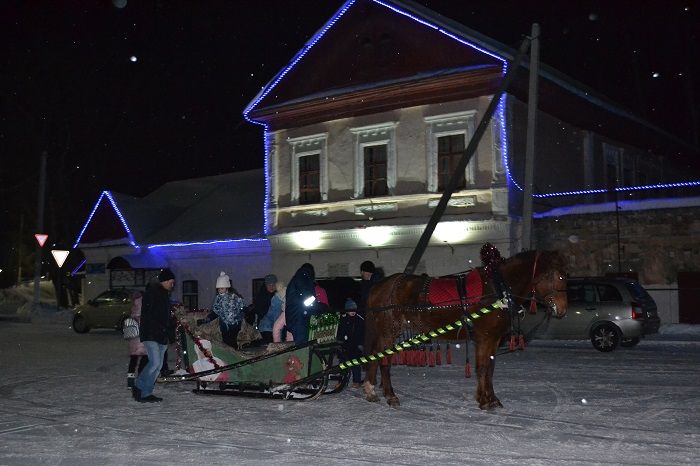 В краеведческом музее Дед Мороз зажег огни на ёлке