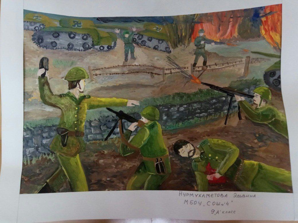 Рисунки проекта «Наследники Победы» перейдут в фонд Совета ветеранов Менделеевского района