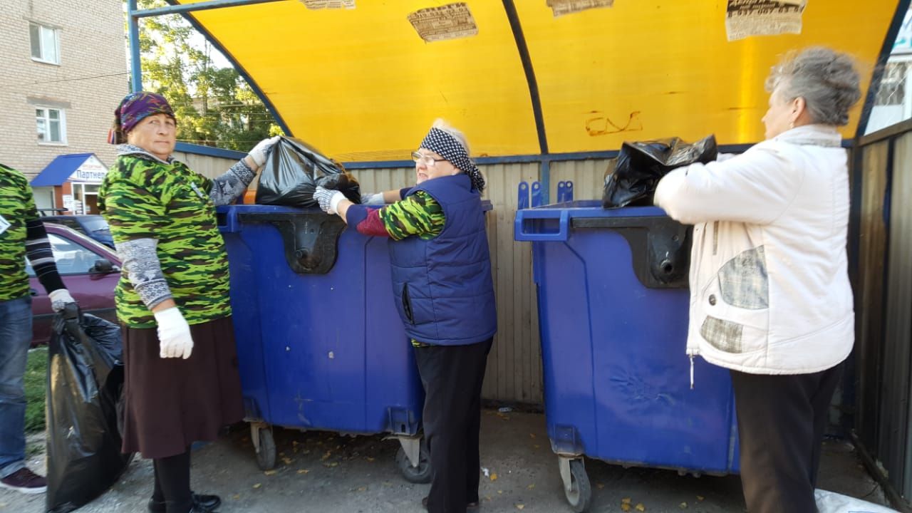 Экоквест "Чистый двор" : более 3 тонн мусора собрали в Менделеевске на базе ТОСов