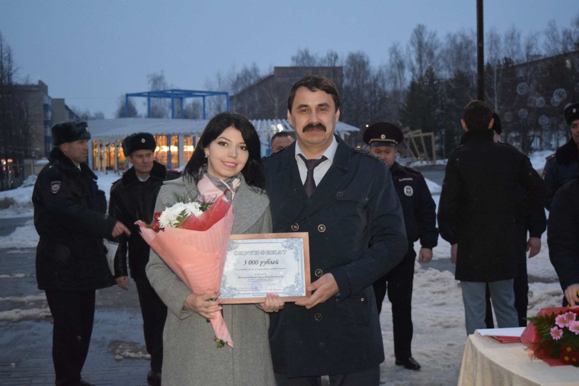 Как в Менделеевске прошёл гарнизонный развод сотрудников полиции