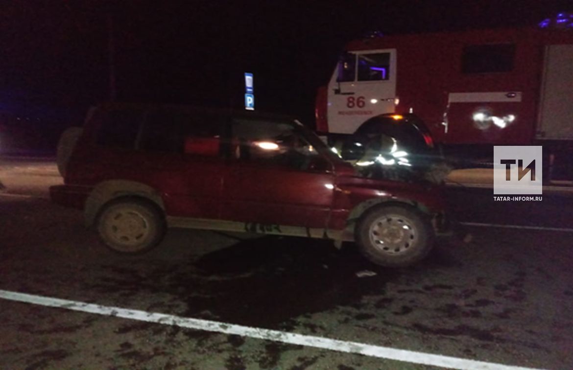 В Менделеевском районе водитель и пассажир легковушки пострадали в аварии с фурой