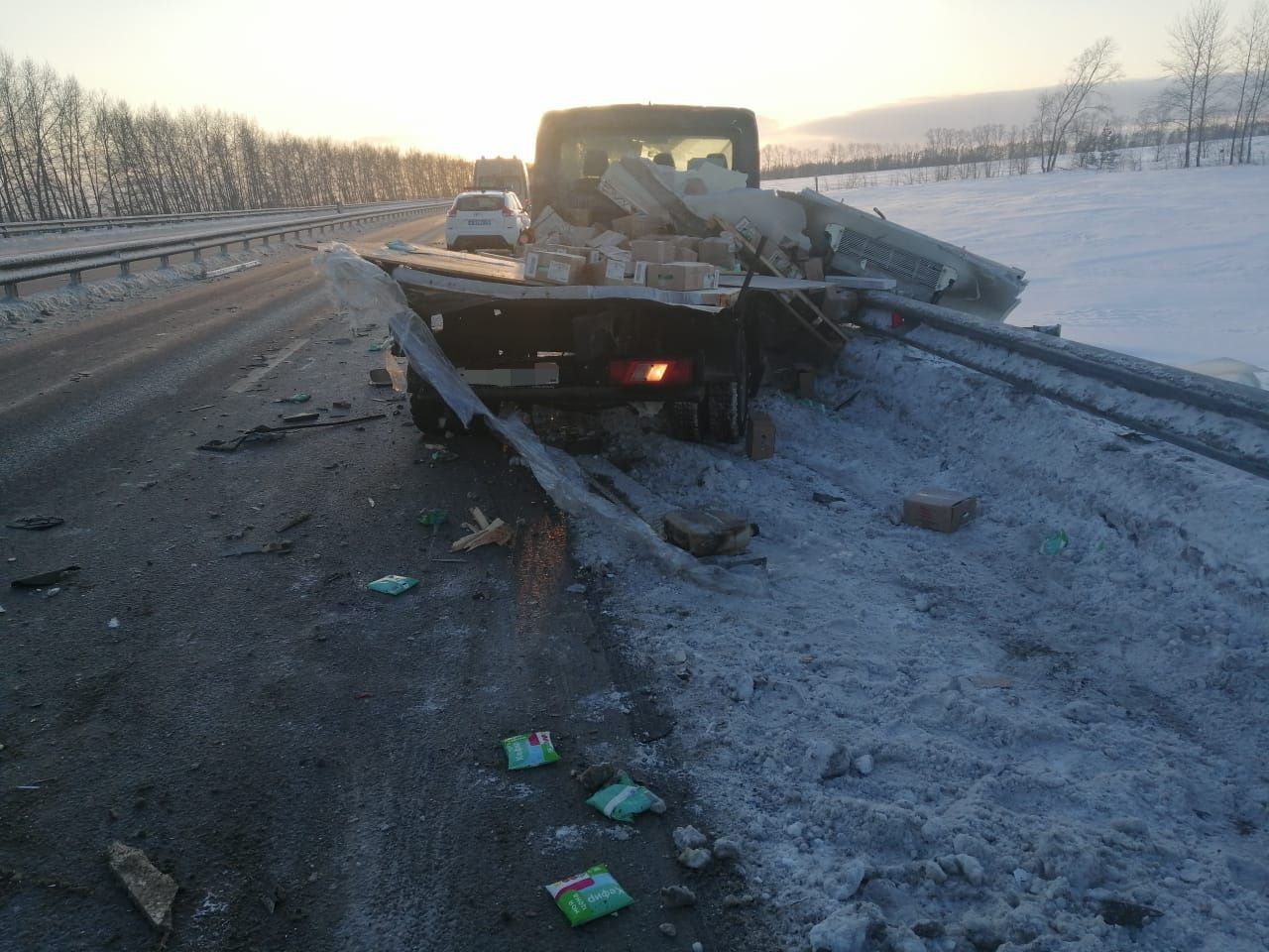 В Менделеевском районе произошло ДТП с грузовыми автомобилями