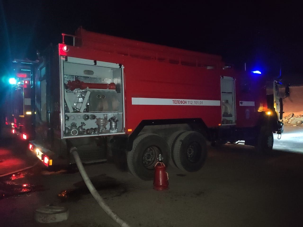 В Менделеевском районе сгорел трактор