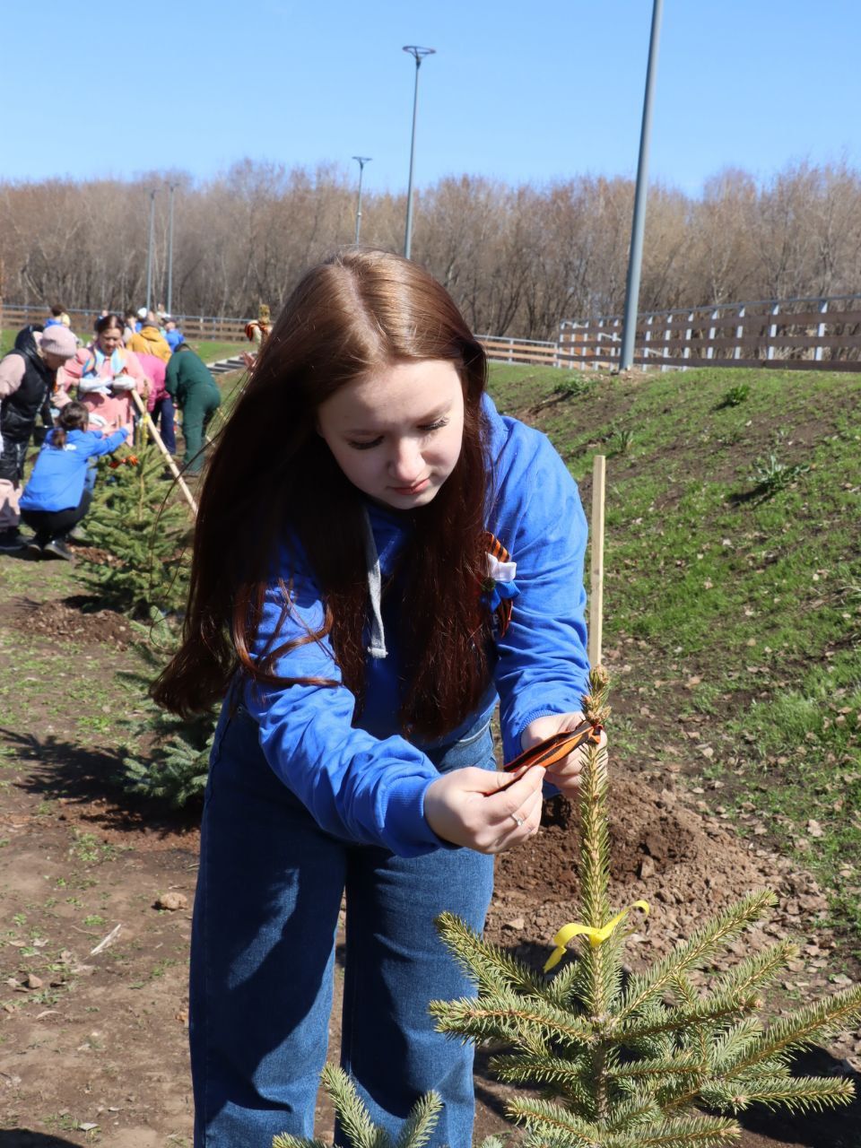 В Менделеевске в рамках акции «Сад памяти» посадили более 400 саженцев