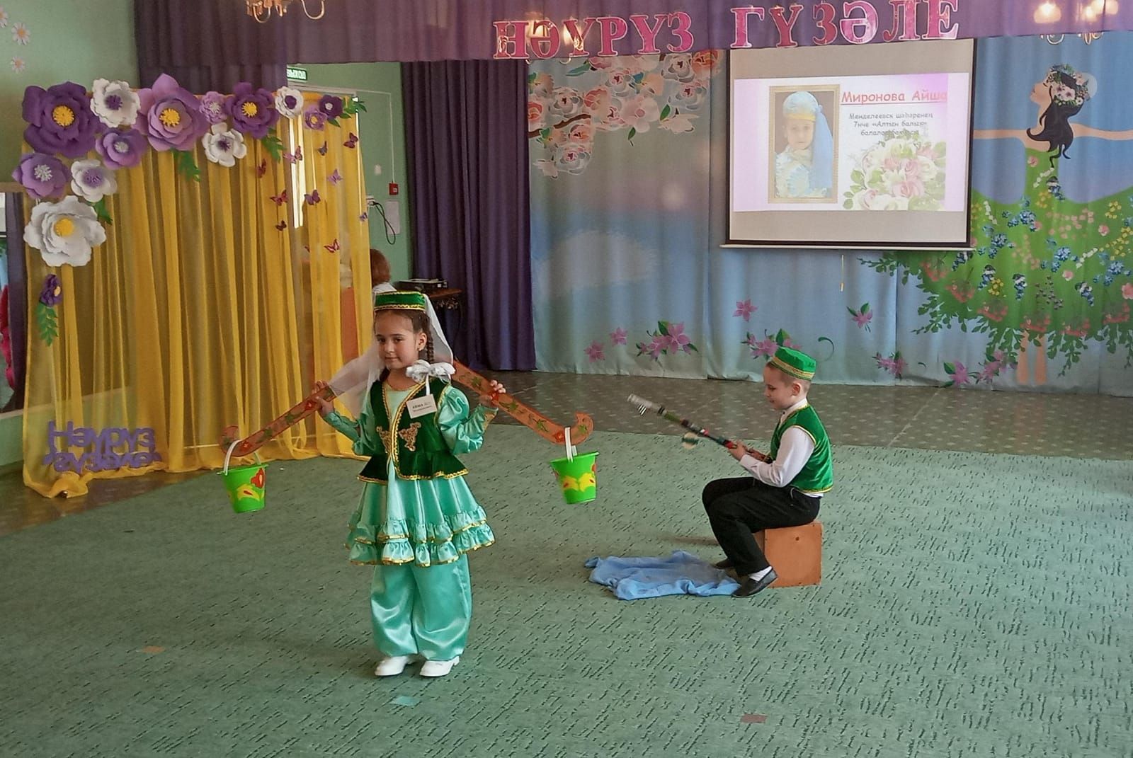 В детском саду «Крепыш» проведён очный этап Республиканского конкурса «Нәүрүз гүзәле- 2024»