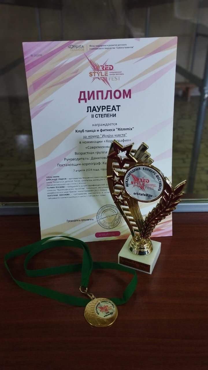 Клуб танца и фитнеса «РитмМикс» Менделеевска занял призовые места в Международном хореографическом фестивале-конкурсе