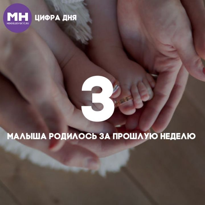Цифра дня: сколько малышей за прошлую неделю родилось в Менделеевске