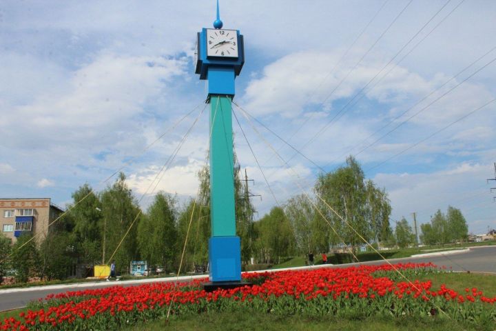 В Менделеевске пересадят тюльпаны у развязки с часами