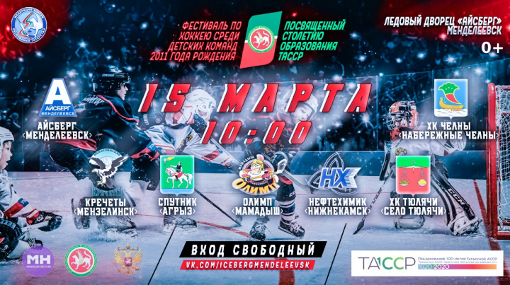 В Менделеевске состоится фестиваль по хоккею в честь 100-летия ТАССР