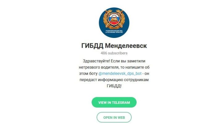 ГИБДД Менделеевска запустила бота в Telegram для поиска нарушителей