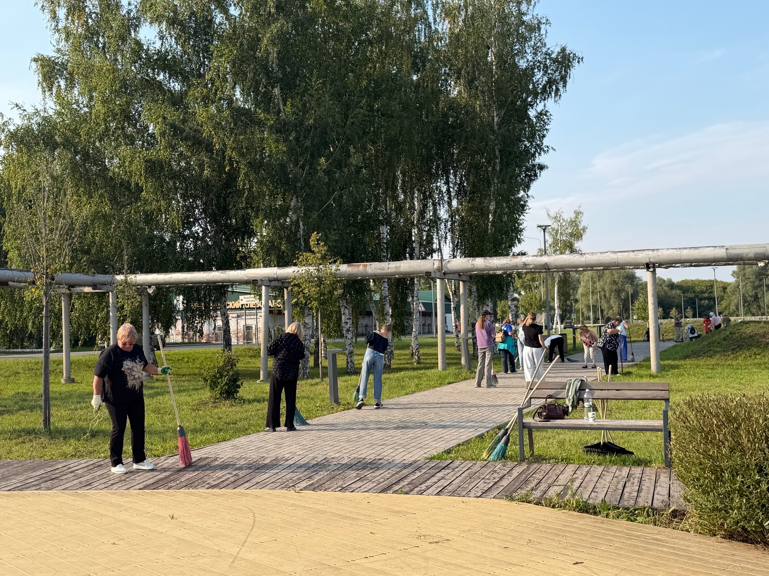 Жители Менделеевска на субботнике на Ушковских прудах