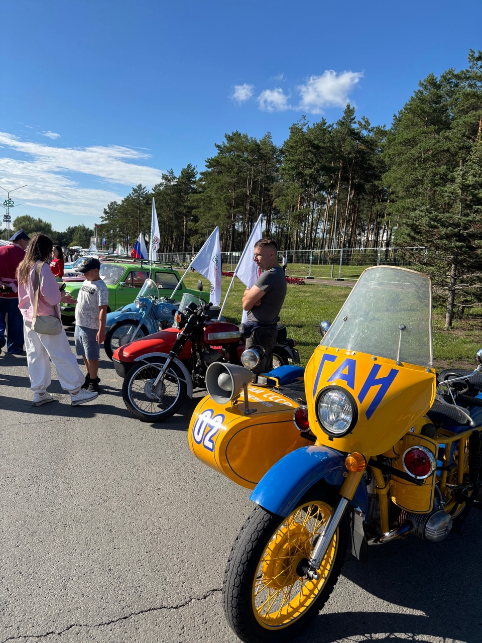 Советский мотоцикл ГАИ на выставке в Челнах