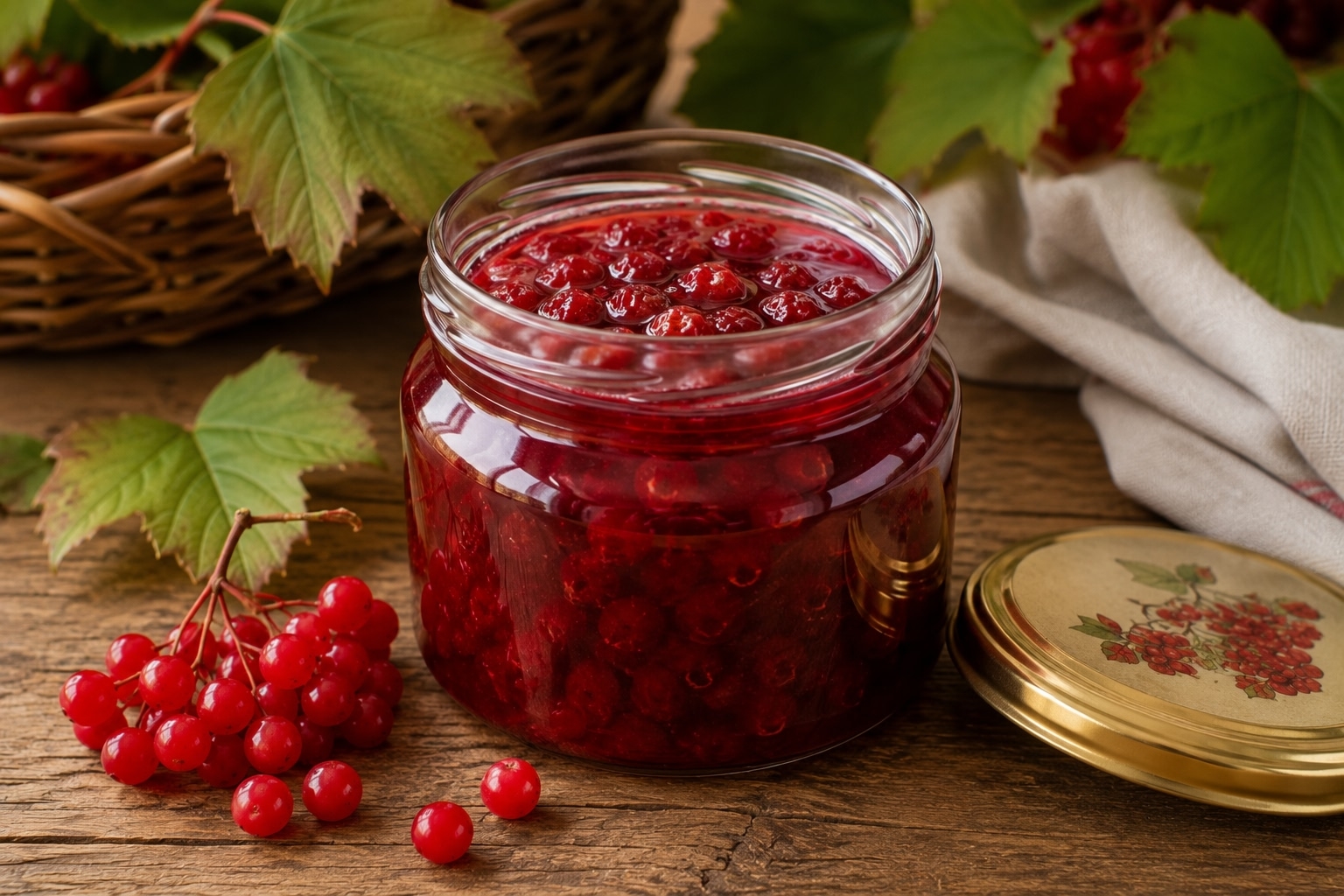 варенье из калины в стеклянных банках