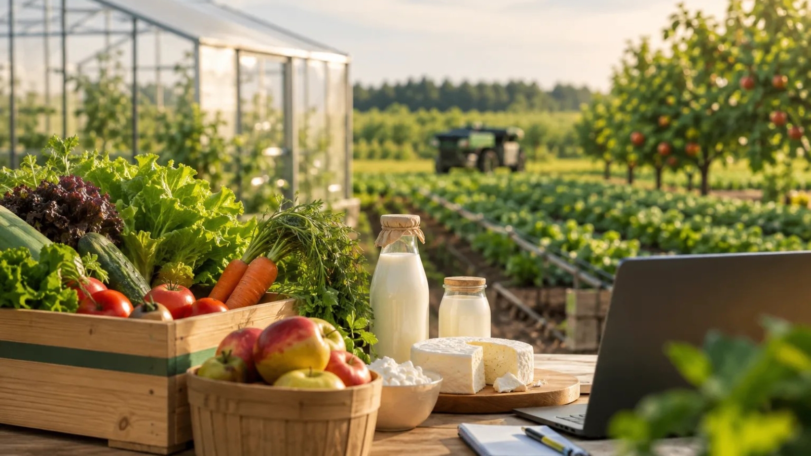 Овощи, фрукты и молочная продукция