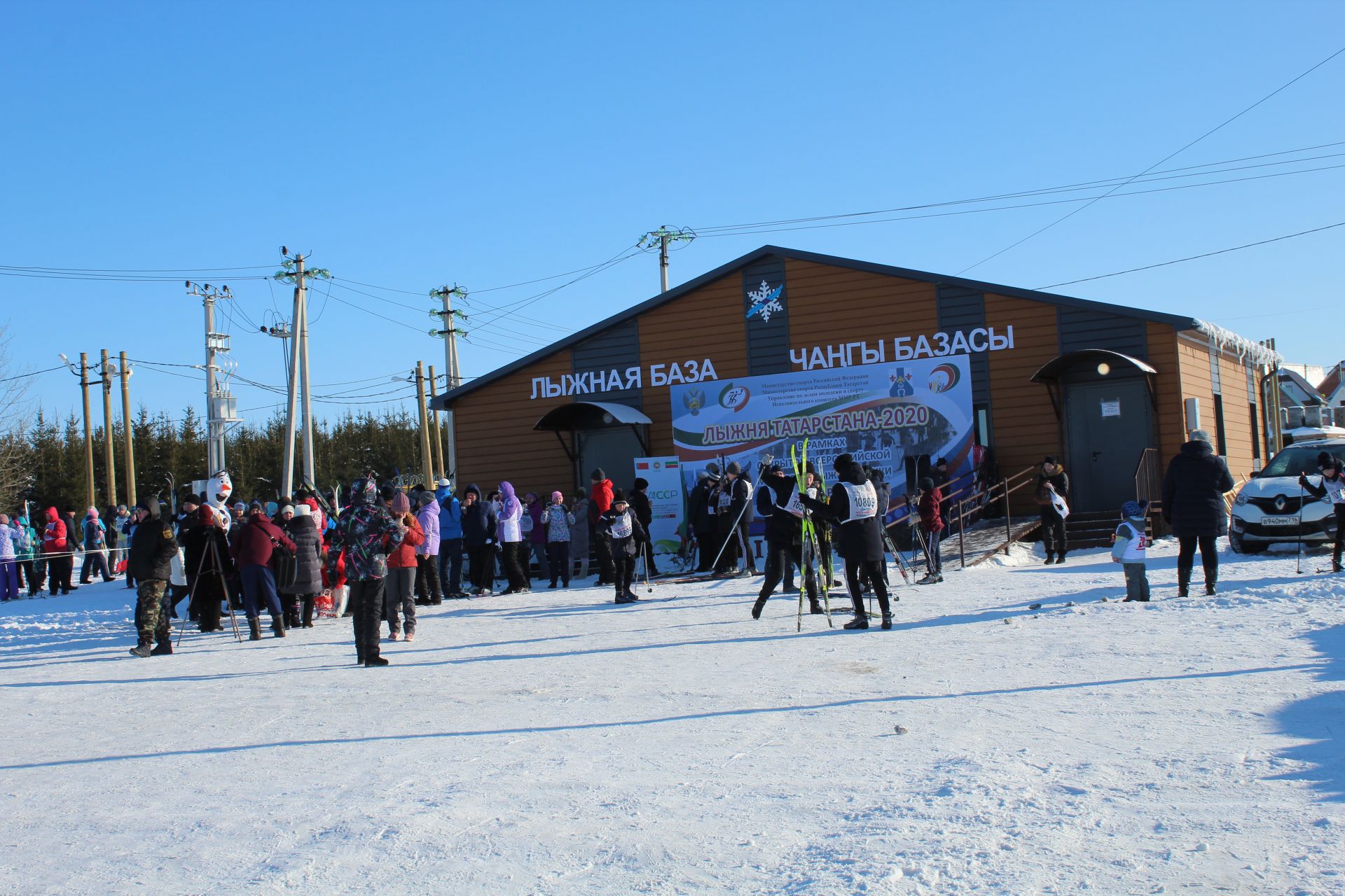 Менделеевцы вышли на массовый забег лыжня Татарстана-2020