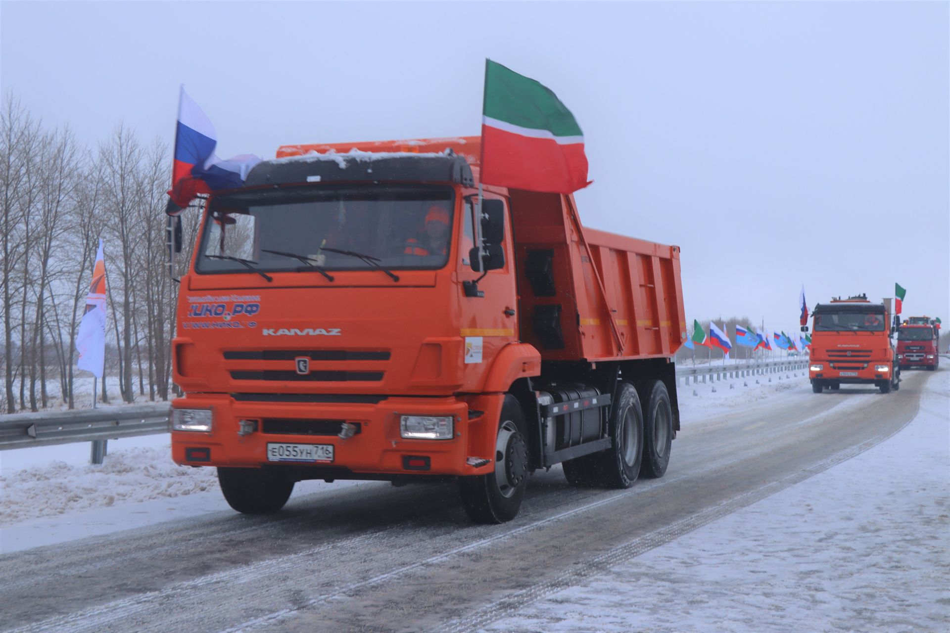 Президент РТ Рустам Минниханов открыл участок дороги М-7 «Волга» в Менделеевском районе