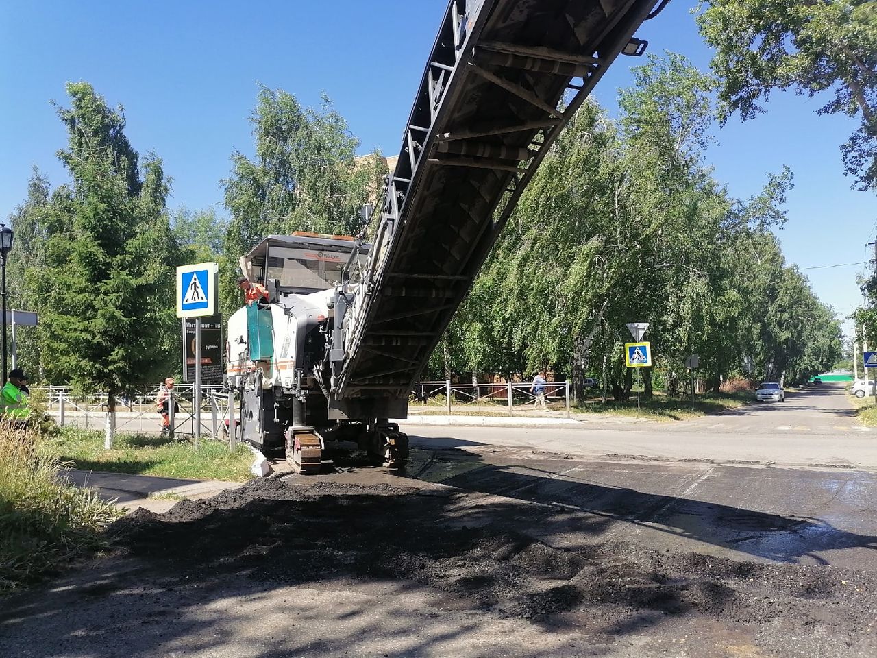 В&nbsp;Менделеевске ведутся дорожные работы