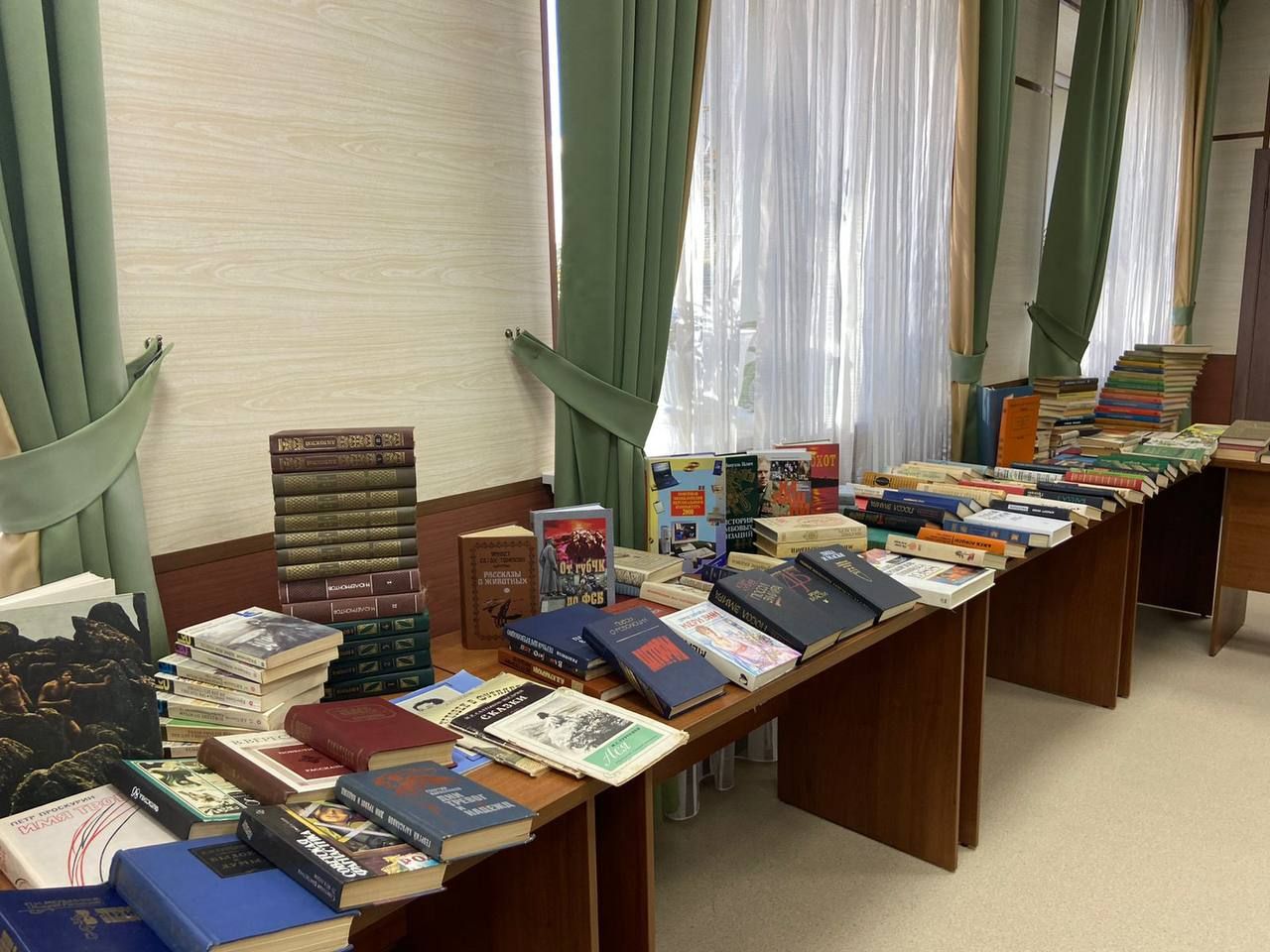 Семья главы района Радмира Беляева передала в фонд библиотеки более 500 книг