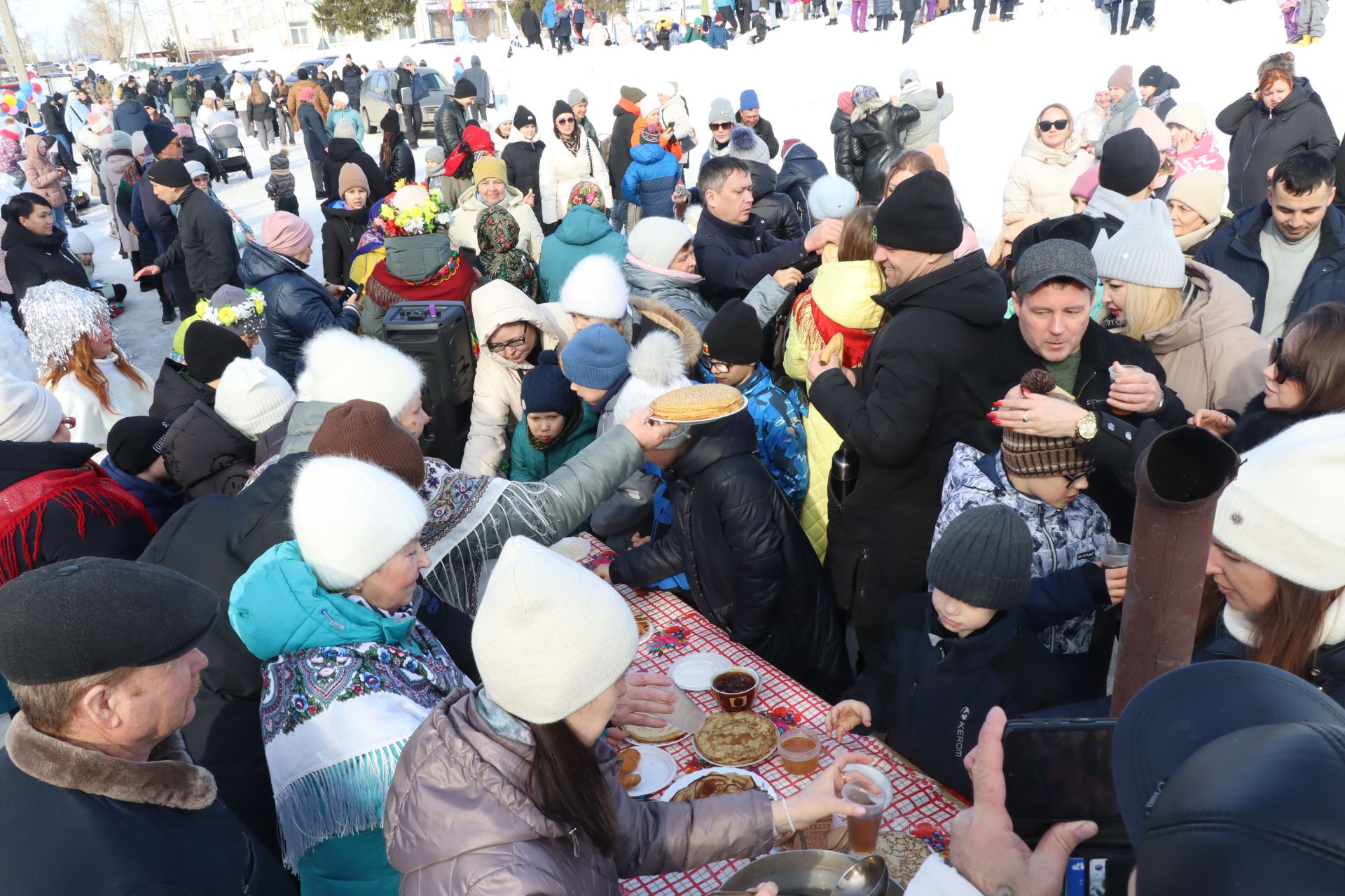 В селе Тихоново Менделеевского района в последний день выборов провели масленичные гуляния в необычном формате