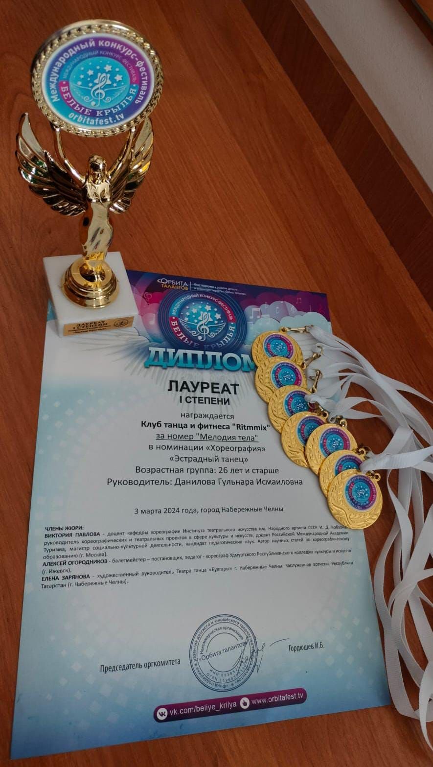 Клуб танца и фитнеса «РитмМикс» приехал с победой от международного конкурса-фестиваля «Белые Крылья»