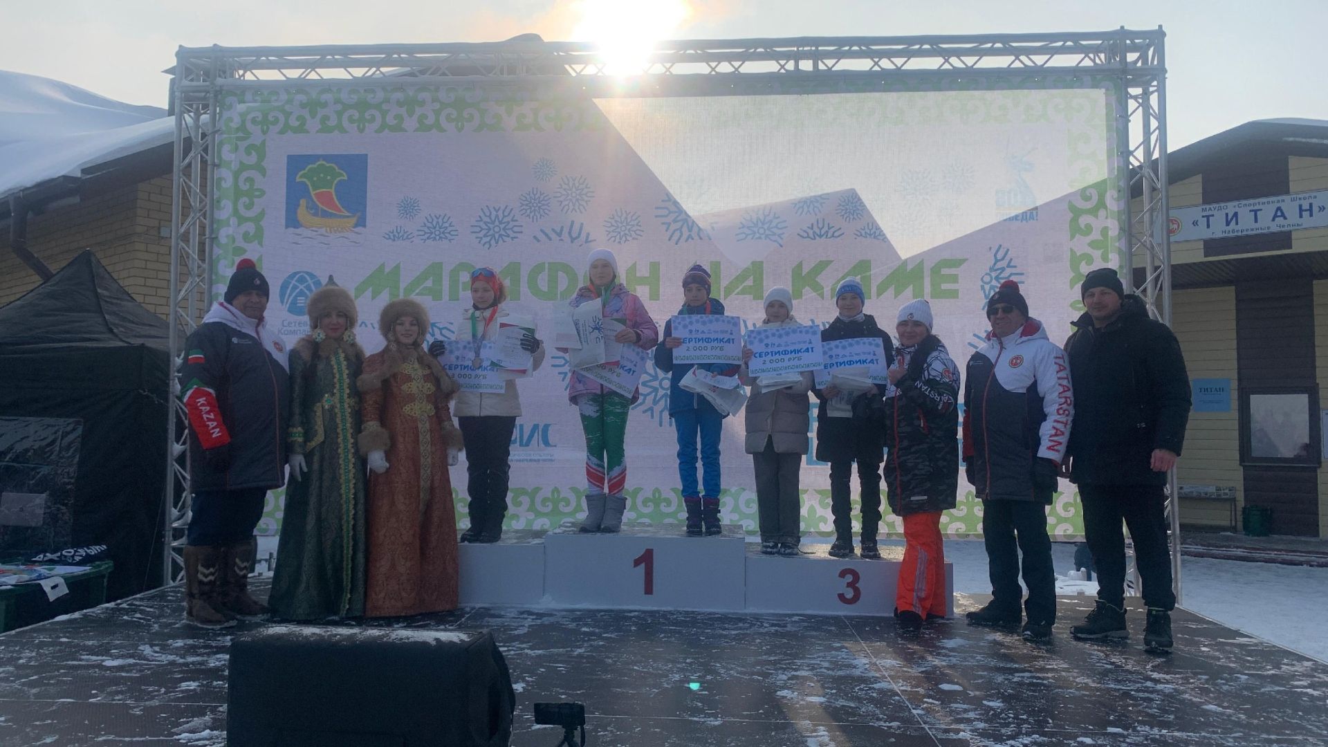 Лыжники Менделеевска показали свои силы на Камском марафоне