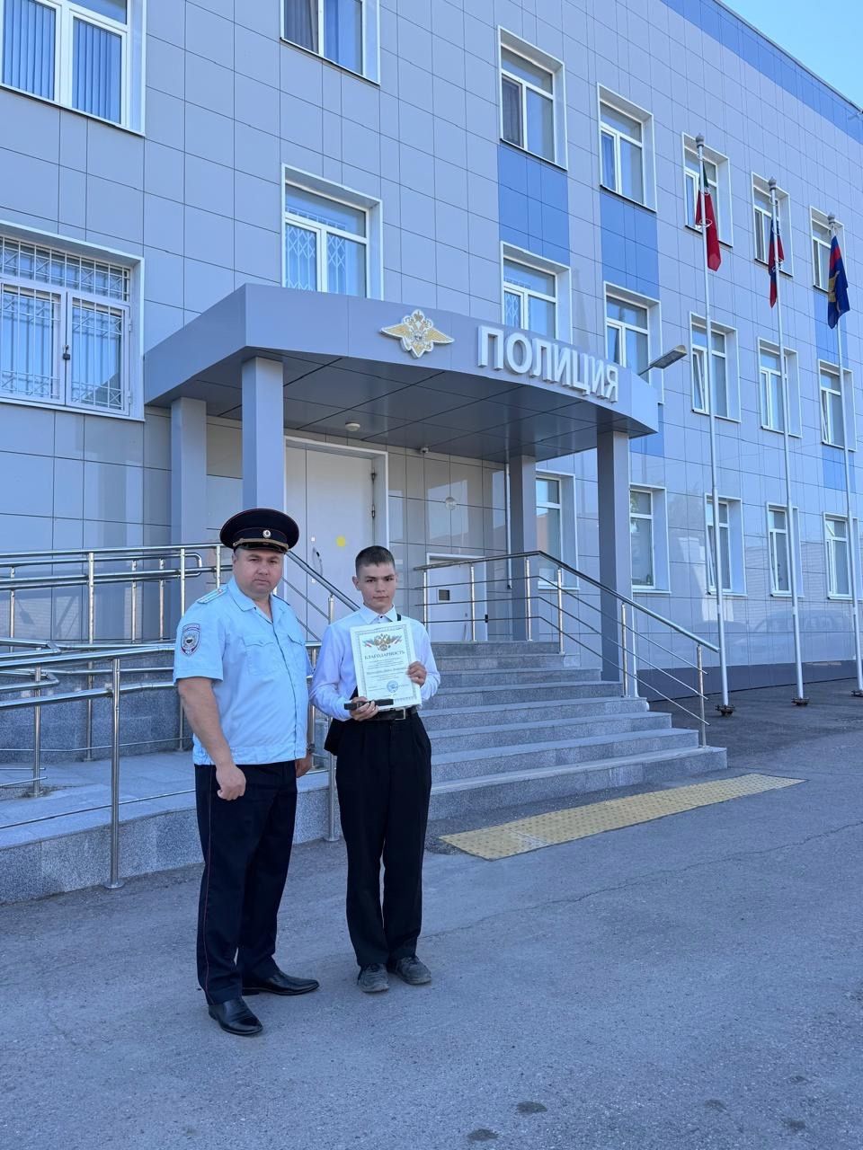 В отделе МВД Менделеевского района состоялось торжественное построение