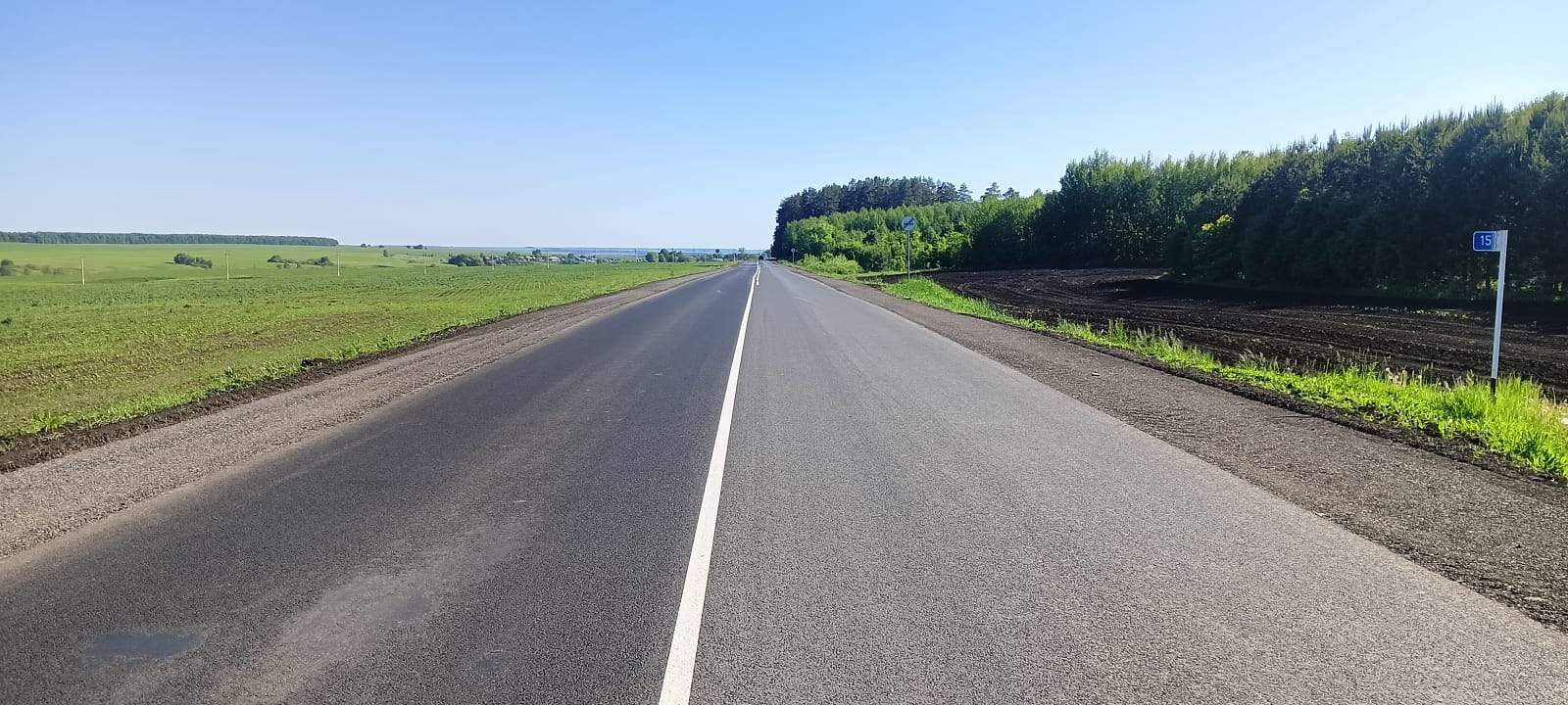В Татарстане завершён ремонт участка дороги Муслюмкино — Билярск