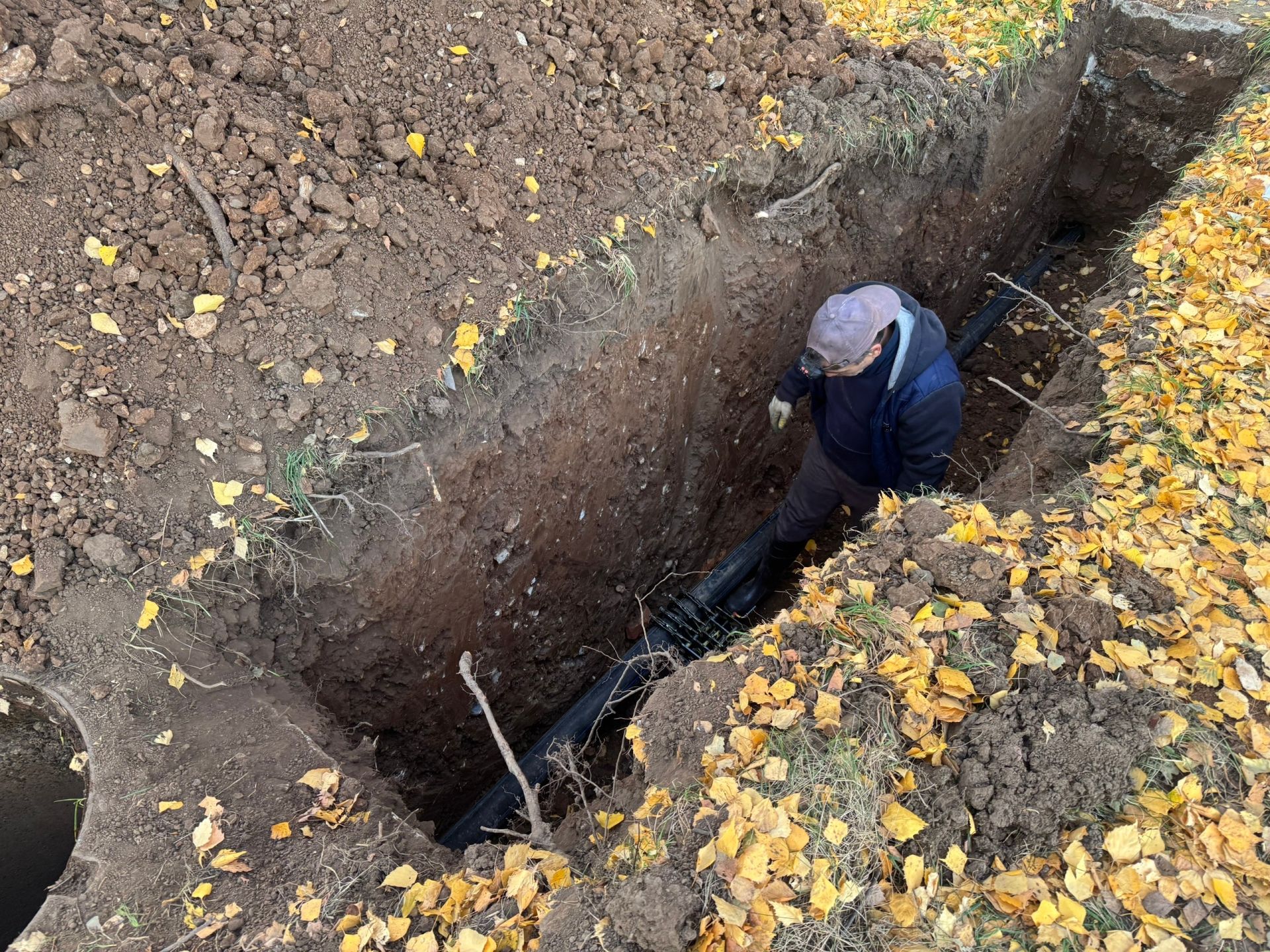 в Менделеевске заменили водоотводящую трубу