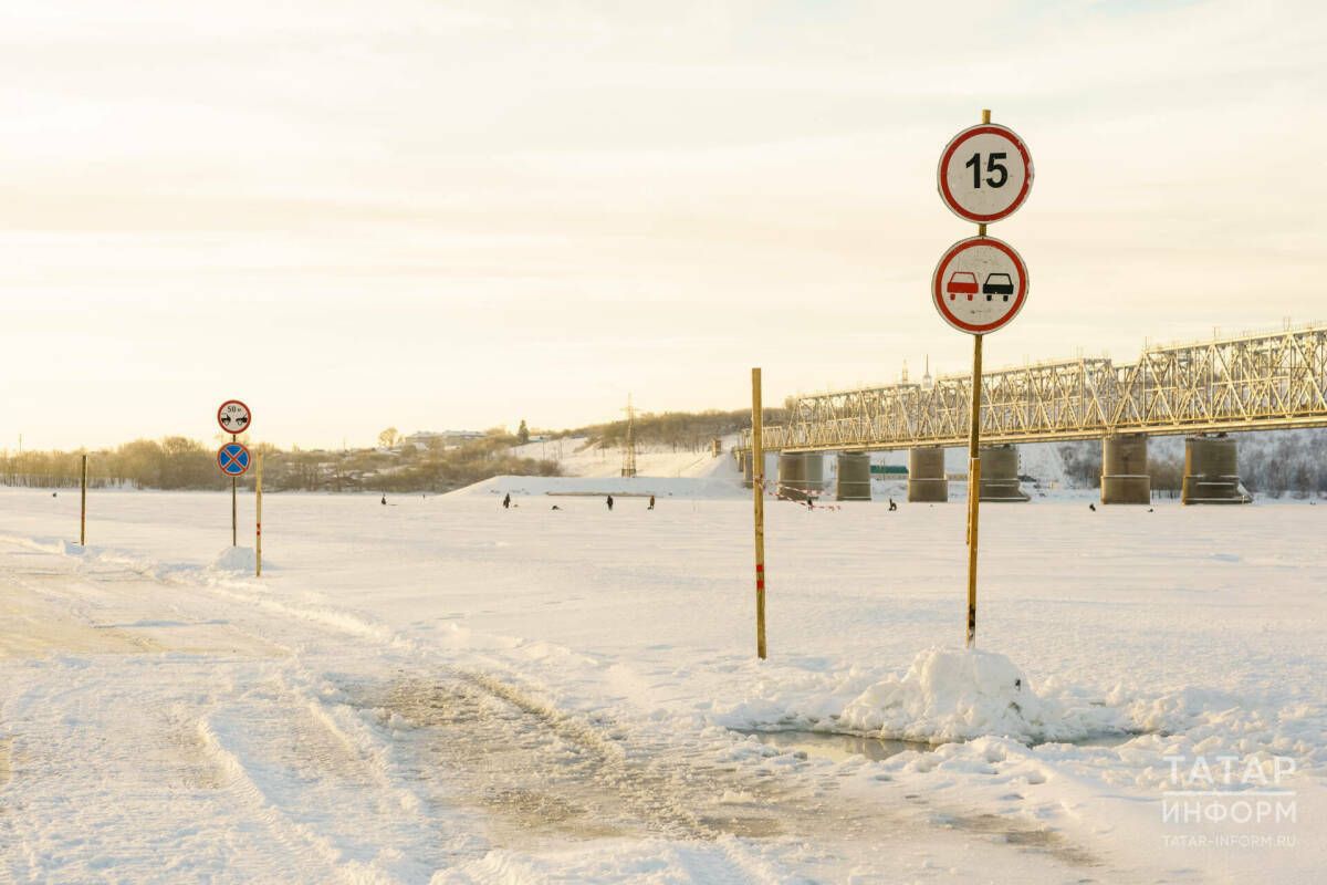 Ледовые переправы Татарстана закроются 15 марта из-за потепления