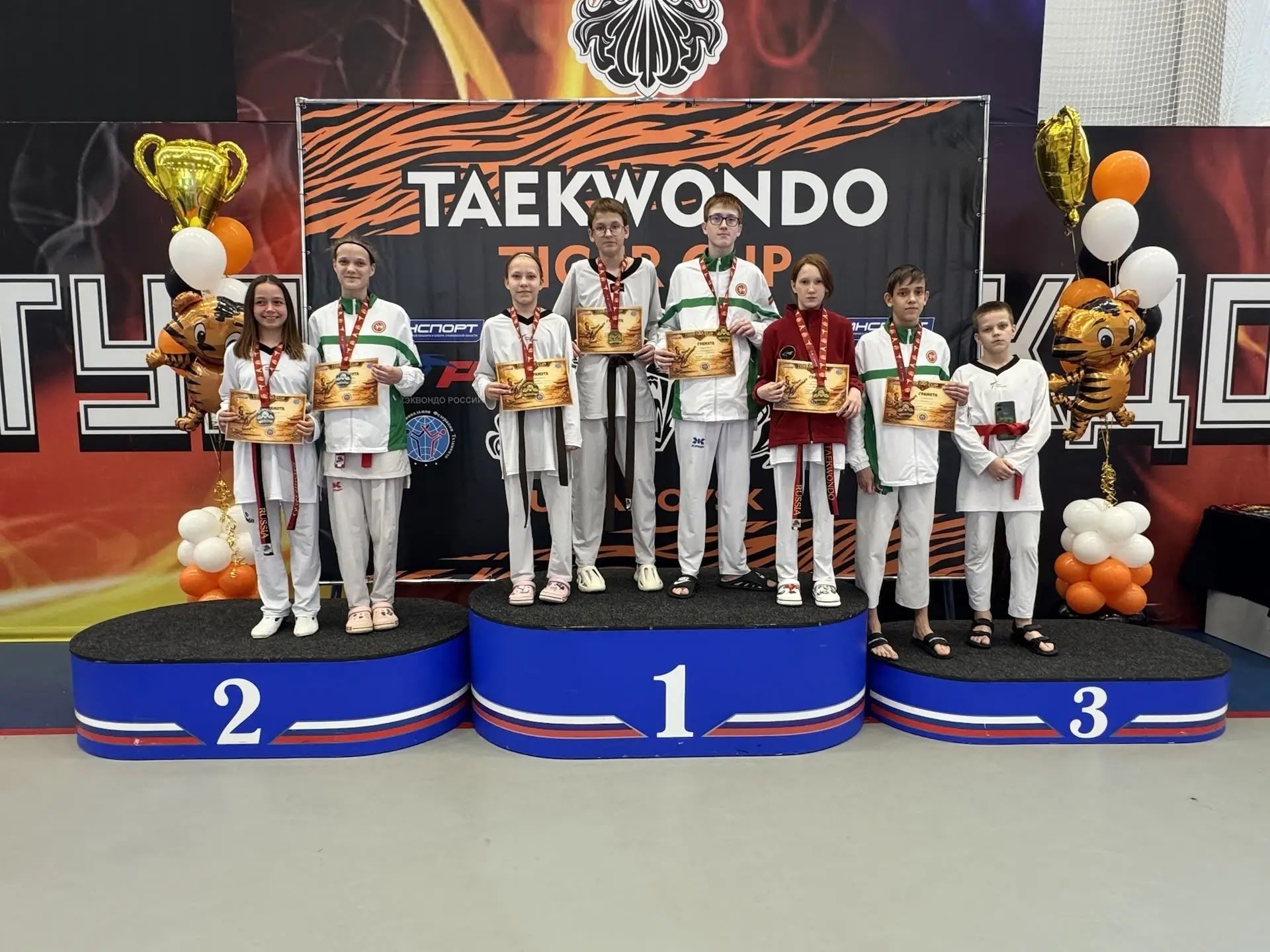 Тхэквондисты из Менделеевска завоевали 3 общекомандное место на «Tiger Cup» в Ульяновске