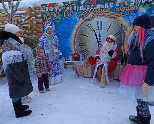 В селе Новый Кокшан зажглись ледяные фонари и ёлка