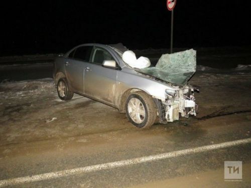 На трассе М7 легковой автомобиль врезался в большегрузный автомобиль