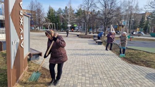 Менделеевцы присоединились к весеннему субботнику