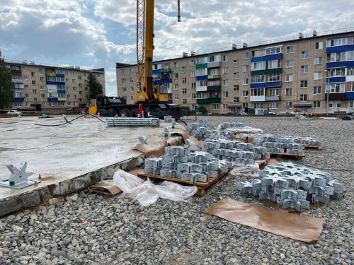 В Менделеевске начали собирать стеклянный купол, претендующий на рекорд
