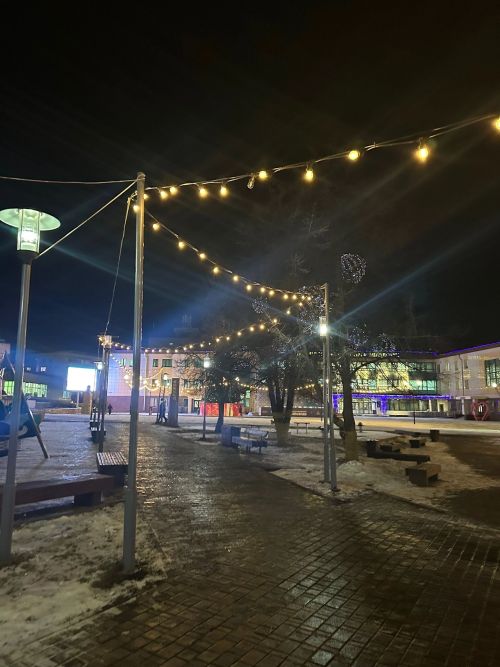 Глава района осмотрел ход подготовки новогоднего оформления города