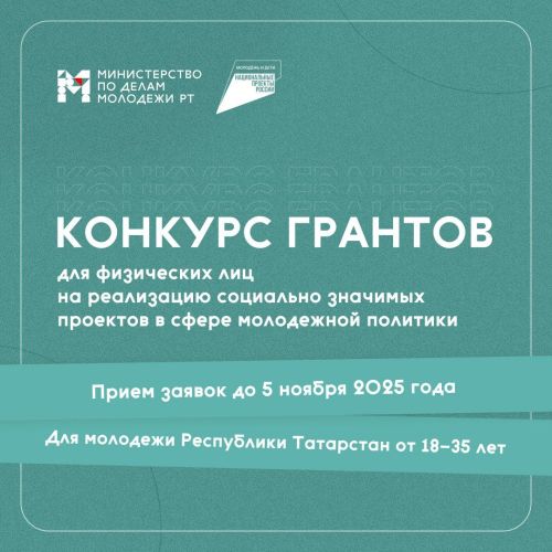 Минмолодежи Татарстана запустил грантовый конкурс для молодежи: до 300 тысяч рублей на проекты