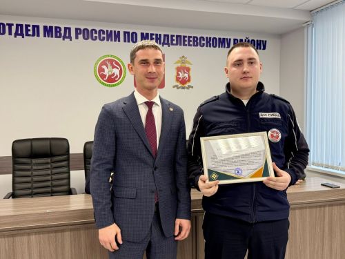 Сотрудникам полиции Менделеевска в профессиональный праздник вручили заслуженные награды