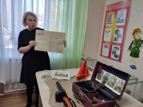 В приюте Менделеевска состоялся музейный урок