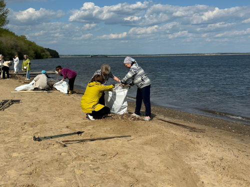 Жители Менделеевска очистили берег Камы в рамках акции «Вода России»