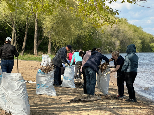Жители Менделеевска очистили берег Камы в рамках акции «Вода России»