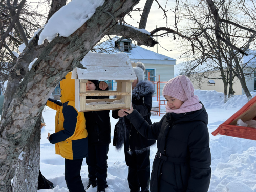Активисты Сетяковского клуба и Бизякинская школа поддержали акцию «Покормите птиц зимой»