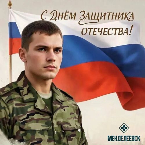 Глава района Роберт Искандаров поздравил менделеевцев  с Днём защитника Отечества