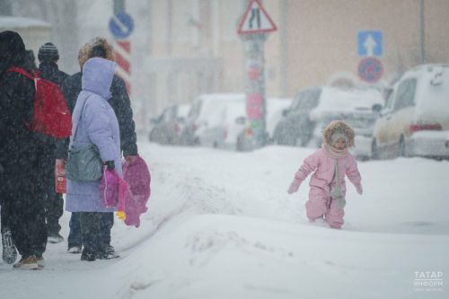 После 30-градусных морозов в Татарстане ожидаются метели и гололёд