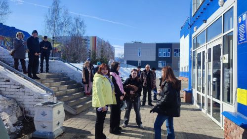 В ледовом дворце Менделеевска прошли плановые учения по пожарной безопасности