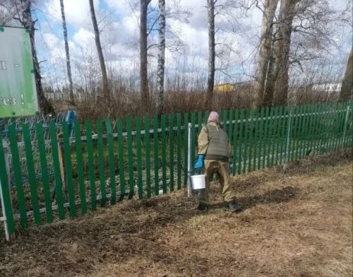 В Менделеевском районе провели обработку парков и скверов от клещей и комаров