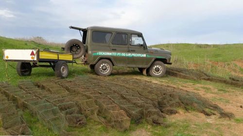 В акватории Камы и у Бизякинской дамбы изъяли около 40 раколовок и 15 сетей