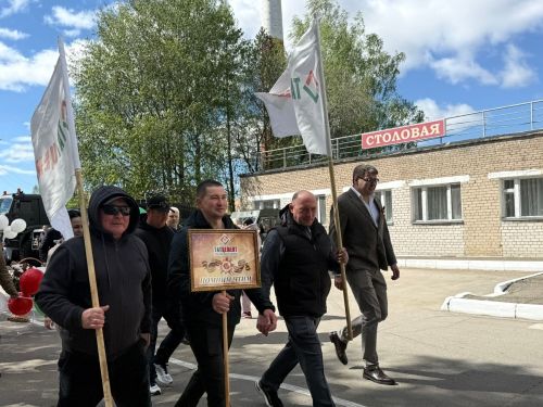 Праздничная колонна прошла по аллее Героев в Менделеевске в День Победы