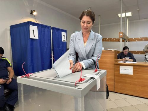 Главный врач Менделеевской ЦРБ проголосовала на выборах
