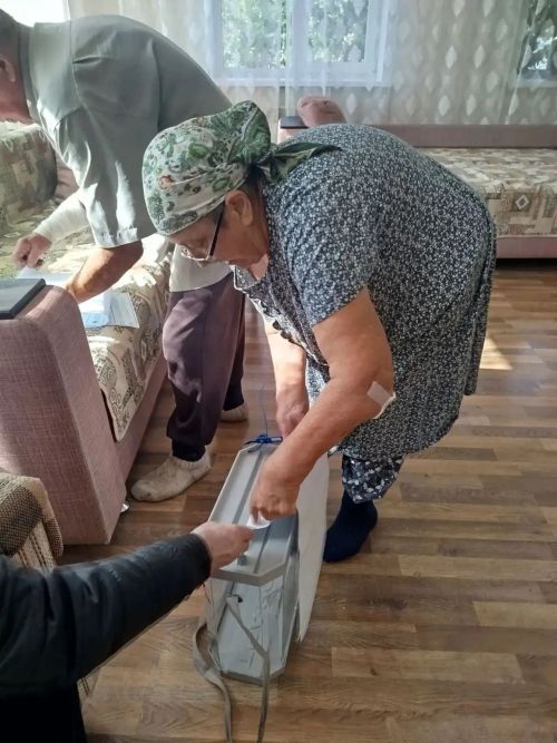 В Менделеевском районе избиратели голосуют на дому