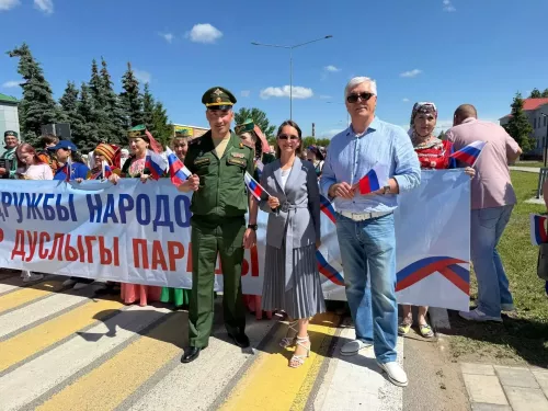 Парад дружбы народов в Менделеевске